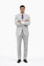 Men's Light Grey Three Piece  Slim Fit Fully Lined Suit