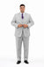 Men's Light Grey Three Piece  Slim Fit Fully Lined Suit