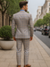 Classic Men’s Checkered 3-Piece Suit – Wedding & Business Wear