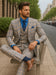 Classic Men’s Checkered 3-Piece Suit – Wedding & Business Wear