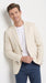 Men's Light Tan Sport Coat – Two-Button Classic Blazer for Business, Wedding & Casual Wear Cream Ivory Linen Fabric