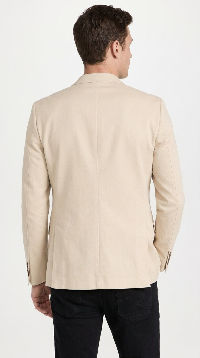 Mens Light Tan Sportcoat – Cream Beige Blazer for Weddings, Business & Smart Casual Wear