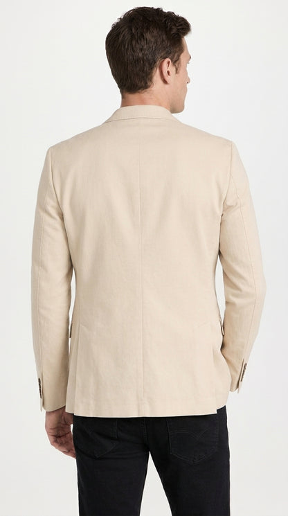 Mens Light Tan Sportcoat – Cream Beige Blazer for Weddings, Business & Smart Casual Wear