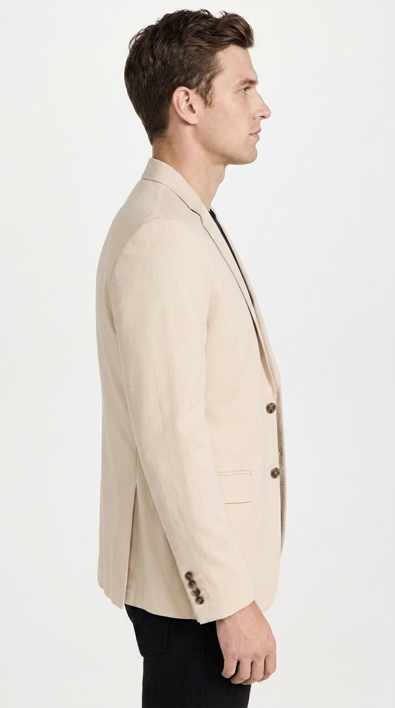 Mens Light Tan Sportcoat – Cream Beige Blazer for Weddings, Business & Smart Casual Wear