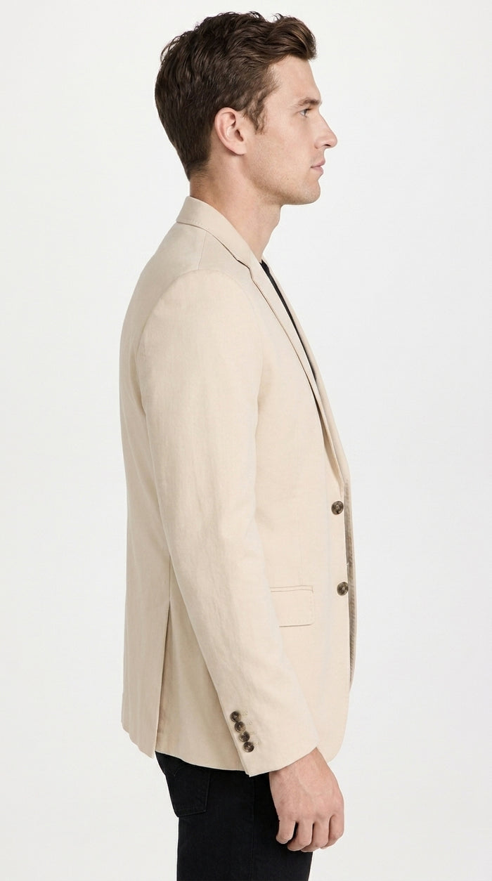 Mens Light Tan Sportcoat – Cream Beige Blazer for Weddings, Business & Smart Casual Wear