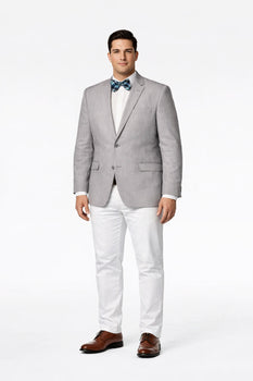 Men'S Linen 2 Button Sport Coat Classic Fit Grey Blazer - Image 6