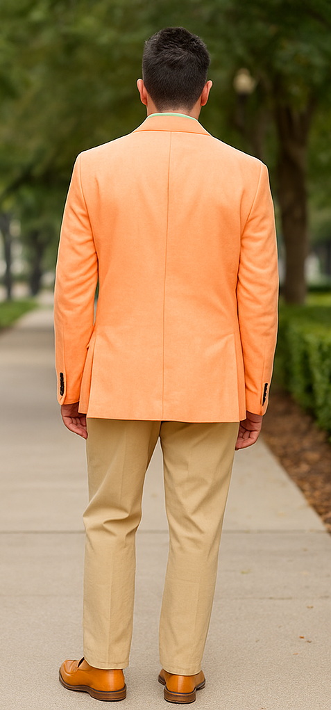 Mens Linen Blazer - Coral Linen Sport Coat - Summer Blazer - Image 4