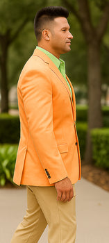 Mens Linen Blazer - Coral Linen Sport Coat - Summer Blazer - Image 3