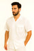 Mens Linen Suit / Cotton French Cuffs 2 Piece Summer Casual Two Piece Mens Walking Outfit For Sale Pant Sets Casual Suit Short Sleeve Shirt + Pants White All White Outfits For Men