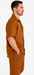 Mens Linen Walking Suit - Luggage Summer Outfit - Mens Linen Suit Light Brown Brick Color
