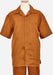 Mens Linen Walking Suit - Luggage Summer Outfit - Mens Linen Suit Light Brown Brick Color
