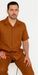Mens Linen Walking Suit - Luggage Summer Outfit - Mens Linen Suit Light Brown Brick Color