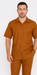 Mens Linen Walking Suit - Luggage Summer Outfit - Mens Linen Suit Light Brown Brick Color