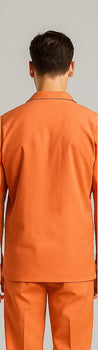 Mens Linen Walking Suit - Solid Coral Summer Outfit - Mens Linen Suit - Image 6