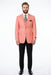 Mens Suit Blazer Jacket Two Button Stretch Sports Coats Classic Fit Living Coral