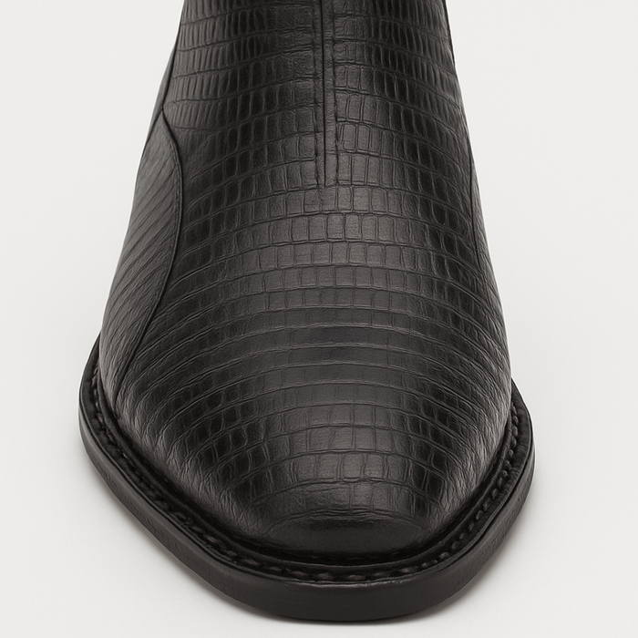 Peninsula Lizard Emblem Boot Black By Mezlan Made In Spain Brand