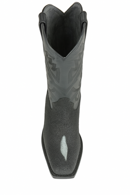 Men's Los Altos Boots Classic Genuine Stingray 7 Toe Single Stone Handmade Dress Cowboy Botas De Mantarraya - Mantarraya Boots Cheap Priced For Sale Online - Image 5
