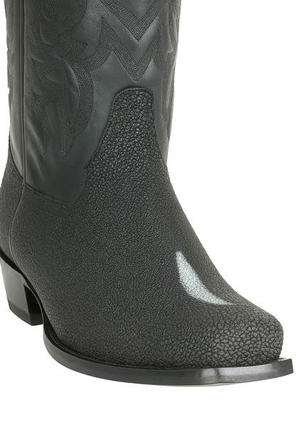 Men's Los Altos Boots Classic Genuine Stingray 7 Toe Single Stone Handmade Dress Cowboy Botas De Mantarraya - Mantarraya Boots Cheap Priced For Sale Online - Image 6
