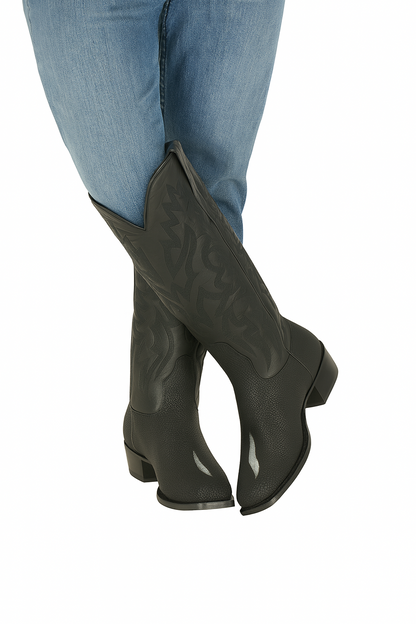 Men's Los Altos Boots Classic Genuine Stingray 7 Toe Single Stone Handmade Dress Cowboy Botas De Mantarraya - Mantarraya Boots Cheap Priced For Sale Online - Image 8