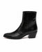 Los Altos Men’s Black Genuine Ostrich Paw Ankle Dress Boots, Higher Heel Exotic Leather Style