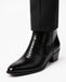 Los Altos Men’s Black Genuine Ostrich Paw Ankle Dress Boots, Higher Heel Exotic Leather Style