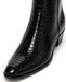 Los Altos Men’s Black Genuine Ostrich Paw Ankle Dress Boots, Higher Heel Exotic Leather Style