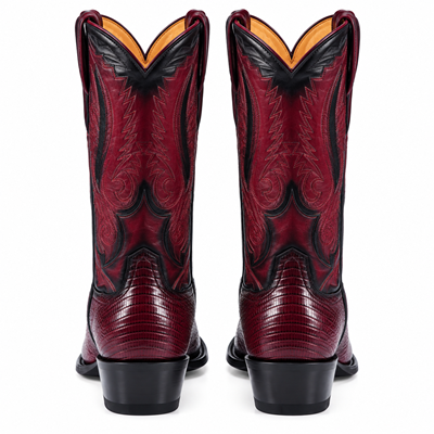 Men's Los Altos Boots Genuine Teju Lizard Faded Burgundy ~ Wine ~ Maroon Color Dress Cowboy Boot Cheap Priced For Sale Online With Cowboy Heel