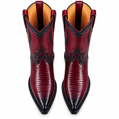 Men's Los Altos Boots Genuine Teju Lizard Faded Burgundy ~ Wine ~ Maroon Color Dress Cowboy Boot Cheap Priced For Sale Online With Cowboy Heel