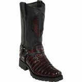 Men's Los Altos Caiman Tail Skin Biker Boots