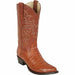 Men's Los Altos Caiman Tail Snip Toe Boots - Cognac