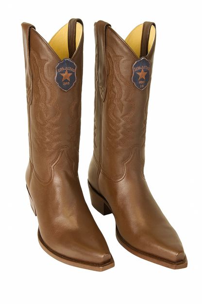 Mens Los Altos Genuine Deer Leather Brown - Image 8