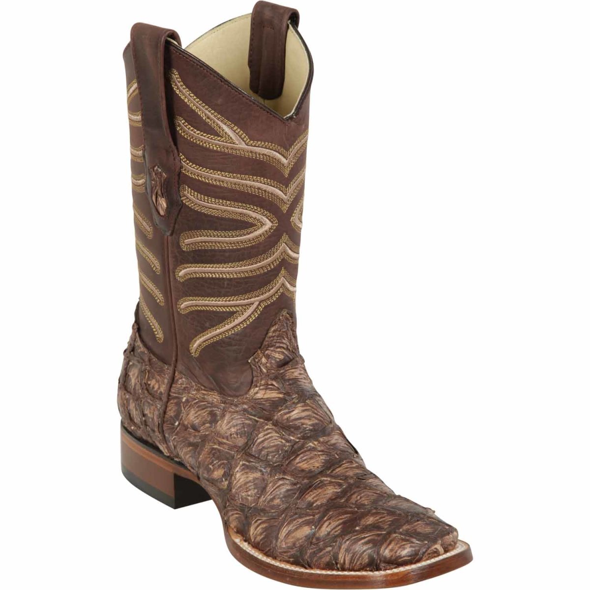 Men's Los Altos Monster Fish Skin Wide Square Toe Boots