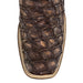 Men's Los Altos Monster Fish Skin Wide Square Toe Boots - Rustic Brown