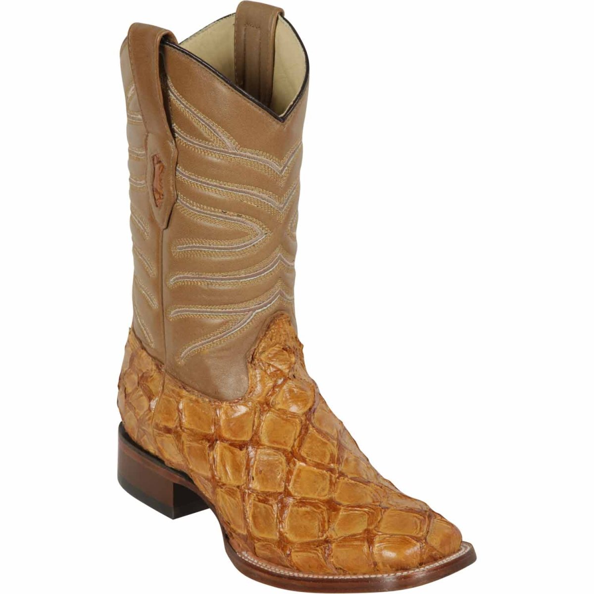 Men's Los Altos Monster Fish Skin Wide Square Toe Boots