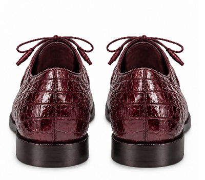 Mens Los Altos Navy Genuine Crocodile Caiman Belly Oxford