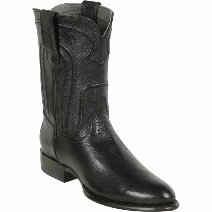 Men's Los Altos Original Leather Boots Roper Toe - Black