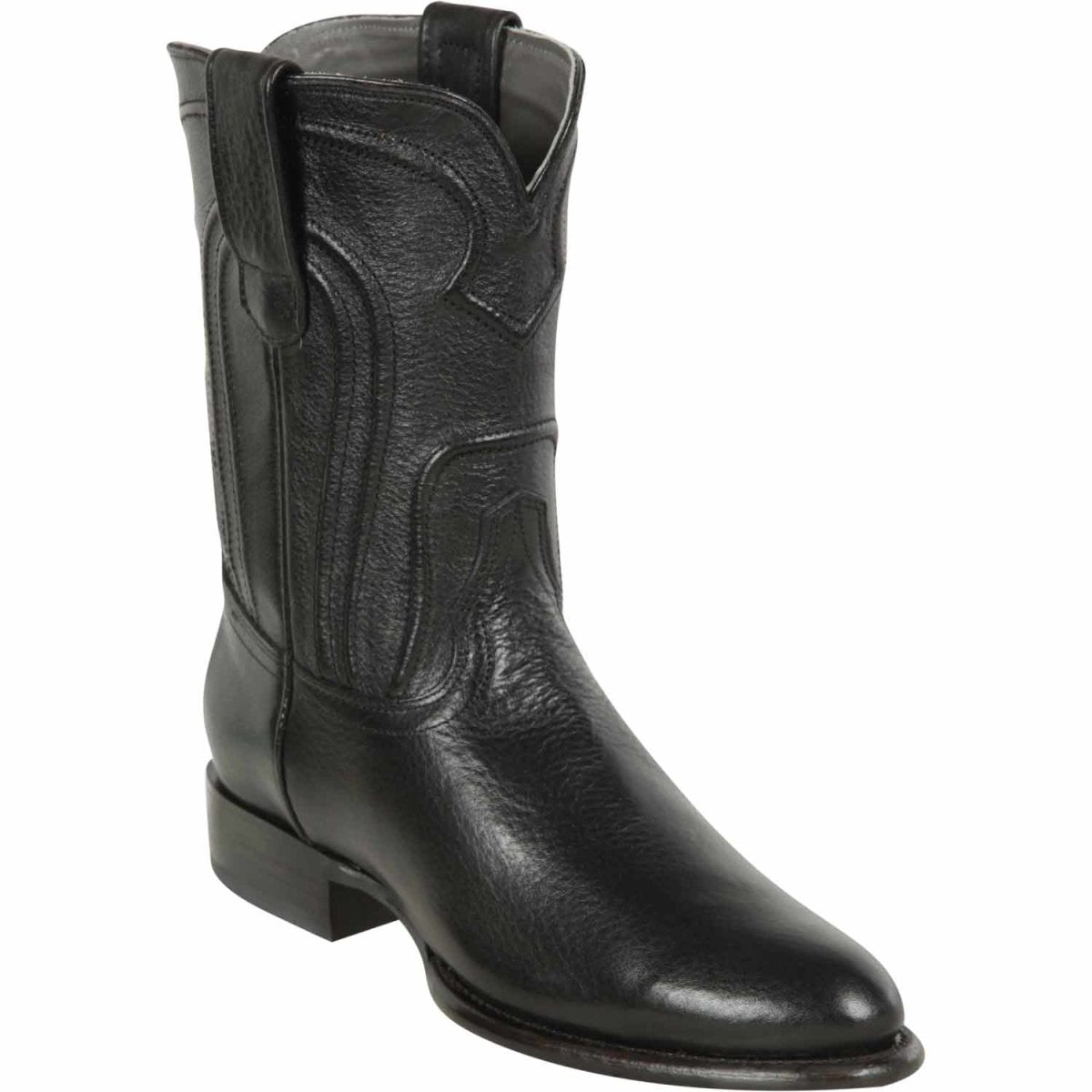 Men's Los Altos Original Leather Boots Roper Toe - Black 692105