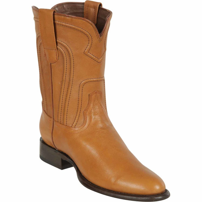 Los Altos Men's Round Toe Leather Short Boots - Brown 69B2107 main image 0