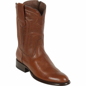 Men's Los Altos Original Leather Boots Roper Toe with Zipper - Brown