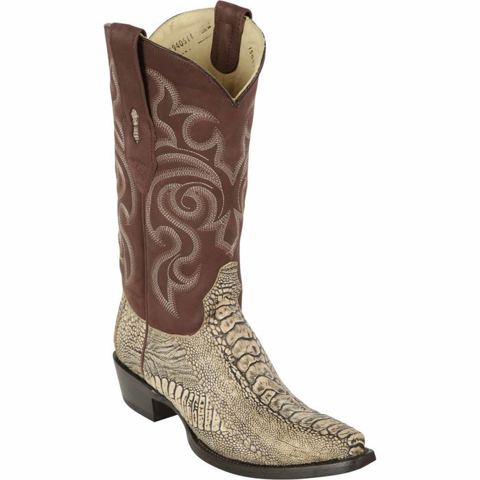 Men's Los Altos Original Ostrich Leg Snip Toe Boots - Rustic Oryx