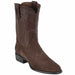 Men's Los Altos Original Python Boots Roper Toe - Brown Suede