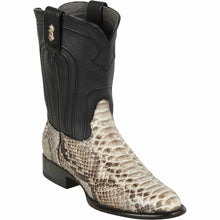 Men's Los Altos Original Python Boots Roper Toe - Natural