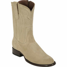 Men's Los Altos Original Suede Leather Boots Roper Toe with Zipper - Oryx