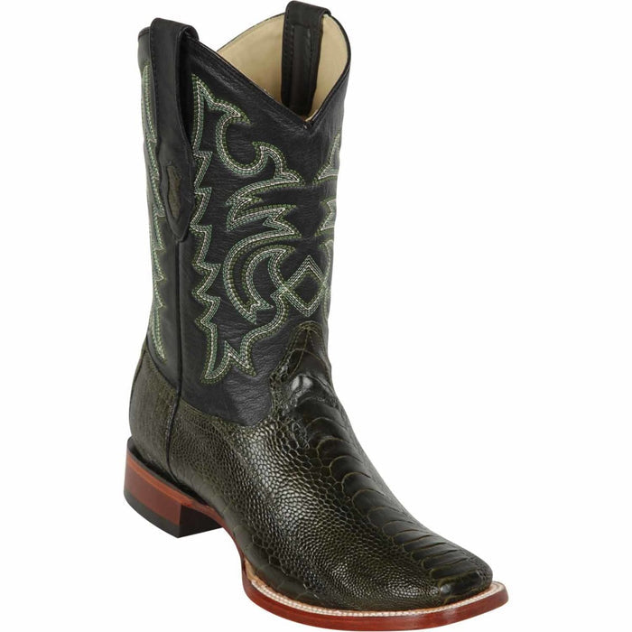 Men's Los Altos Ostrich Skin Wide Square Toe Boots - B main image 1