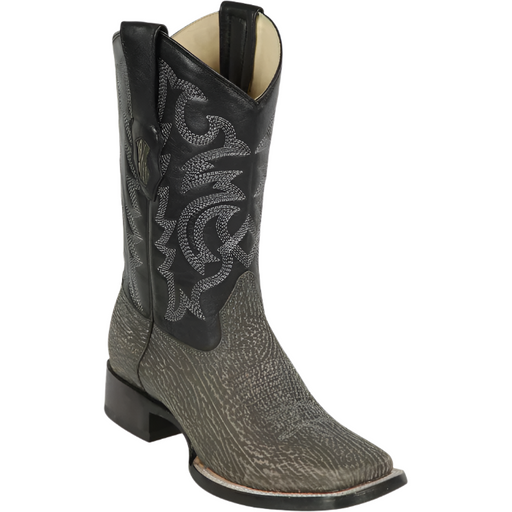 Men's Los Altos Shark Skin Wide Square Toe Boots - Rustic Grey