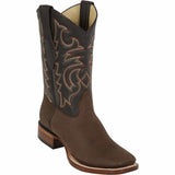 Men's Los Altos Wide Square Toe Crazy Leather Boots