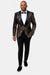 EJ Samuel Black & Gold Sequin Shawl Lapel Tuxedo Jacket