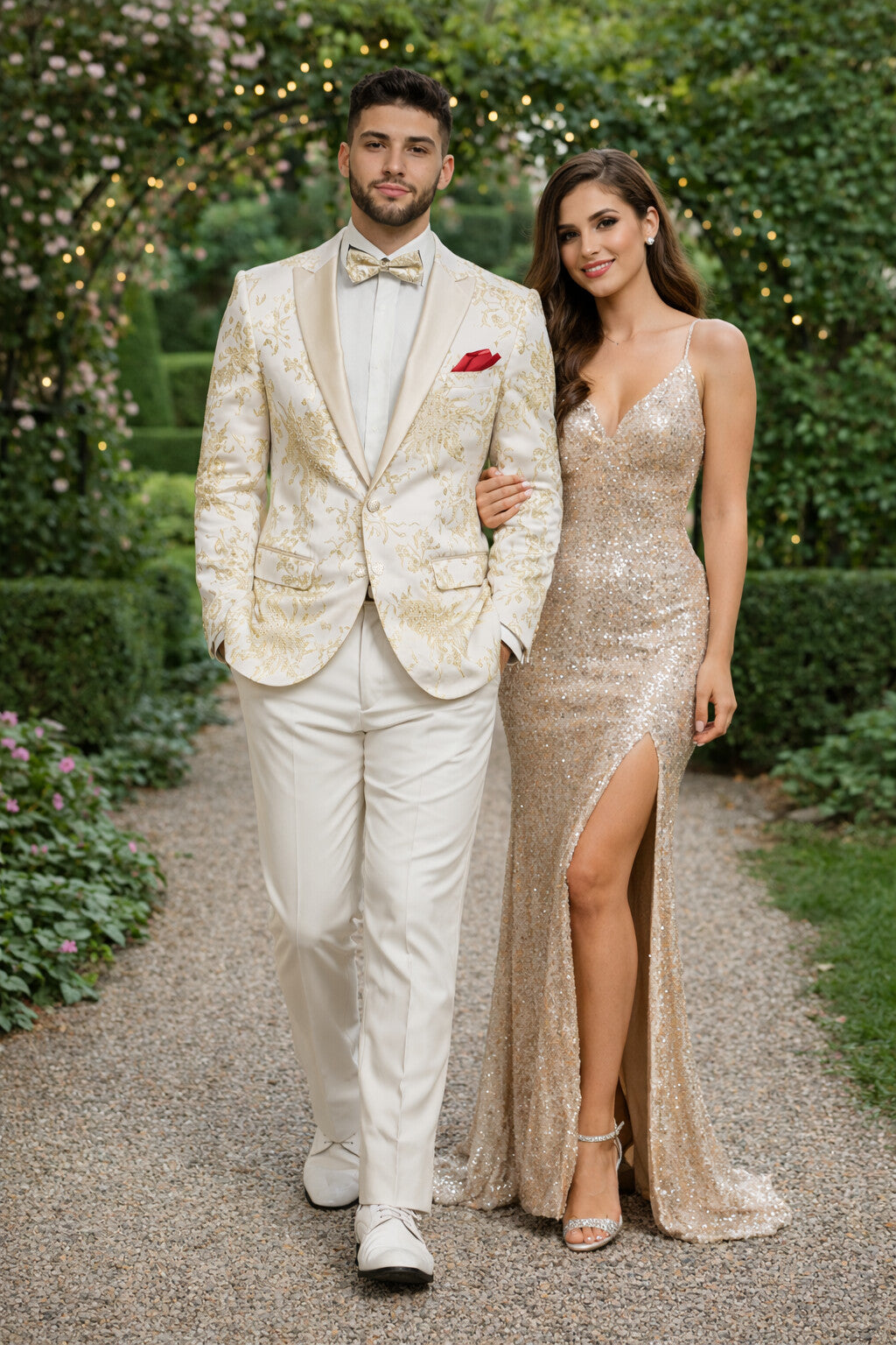 Men's  White ~ Ivory ~ Khaki ~ Tan & Gold Champagne Color Blazer Dinner Jack - Image 8