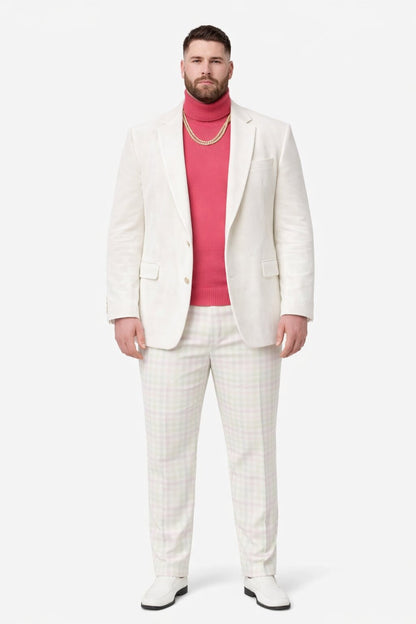 White Velvet Suit Jacket for Every Occasion Modern Fit