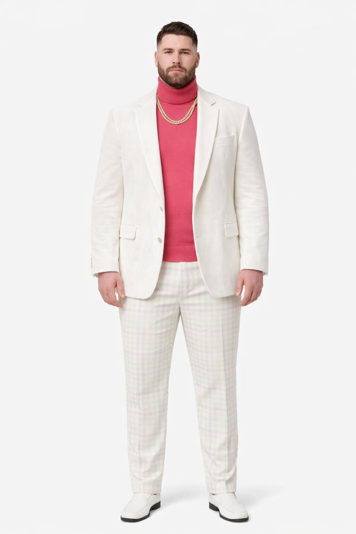White Velvet Suit Jacket for Every Occasion Modern Fit